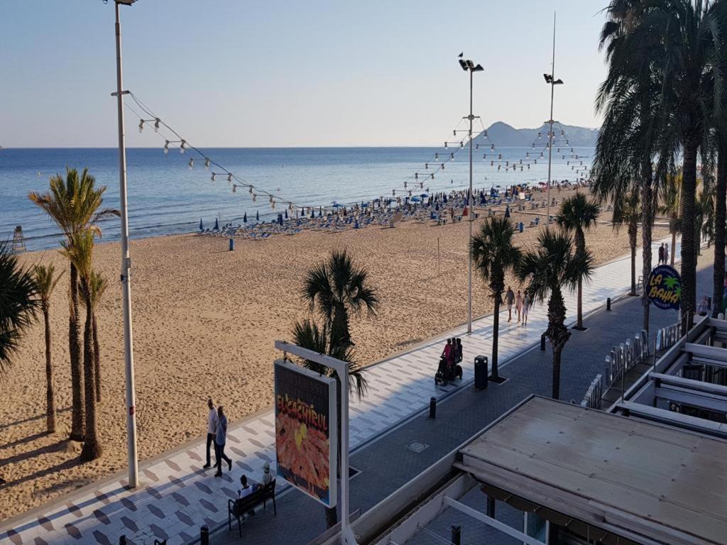 1ªLinea 4-5 pax Wifi-Benidorm1hab y 2 sofas, Aire, Playa Levante Apt Cachirulo Exterior foto