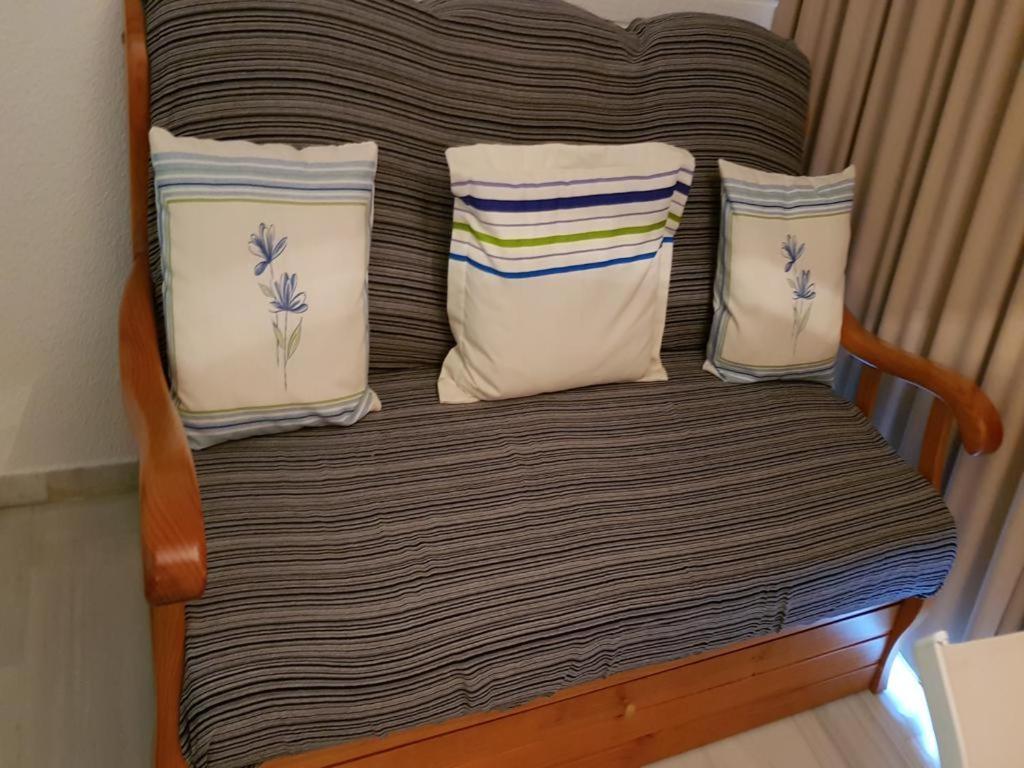 1ªLinea 4-5 pax Wifi-Benidorm1hab y 2 sofas, Aire, Playa Levante Apt Cachirulo Exterior foto